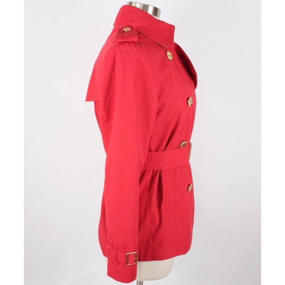 Burberry London US 6 jacket red double breasted belted nova trench short - Picture 5 of 16